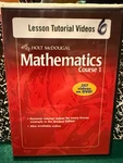 Lesson Tutorial Videos Holt Mcdougal Mathematics Course 1 Dvd. Fixed Price $10.45.