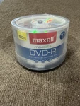 Maxell 638011 Dvd-r 4.7 Gb Write-once 16X Recordable Disc Spindle 50PK. Fixed Price $29.99.