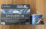 I/o Magic Dual Format 8X Rewritable Burner Drive & Value Disc 50 Pack 1-4X Cd-rw. Fixed Price $45.00.