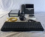 Lot Office/communicaton Electronics Tp-link, Phone, Buslink, Keyboard. Fixed Price $40.00.