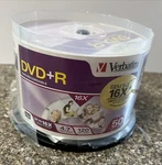 Verbatim Dvd+r Discs 4.7GB 16X 50 Pack 120 Min Video. Fixed Price $26.10.