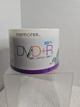 Memorex Printable 50 Pack Dvd+r 16X Blank 4.7GB 120 Min Recordable Media Sealed. Fixed Price $14.99.
