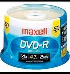 Maxell 16X Dvd-r Blank Disc Spindle Recordable Media High Speed Data Storage. Fixed Price $18.99.