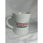 Krispy Kreme Doughnuts White Coffee Mug W/ 3D Raised Logo Small Stain. Fixed Price $27.81.