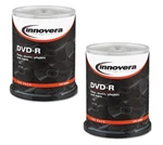 Lot Of 200X Innovera Dvd-r Recordable Discs, 4.7 Gb, 16X, Spindle, Silver Sealed. Fixed Price $45.00.