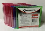 Cd/dvd Slim Cases, Innovera, Assorted Colors, Lot Of 13, New. Fixed Price $18.00.
