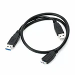 Dual Usb 3.0 To Micro Y Splitter Cable For Mobile Hard Disk Drive. Fixed Price $11.89.
