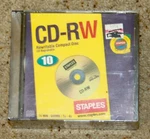 Staples Cd-rw 10 Discs Package Rewritable Compact 74MIN 650MB 1X-4X. Fixed Price $9.99.