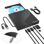 Agptek 7 In 1 External Cd/dvd Drive Portable Usb 3.0 Slim Burner For Laptop. Fixed Price $32.99.